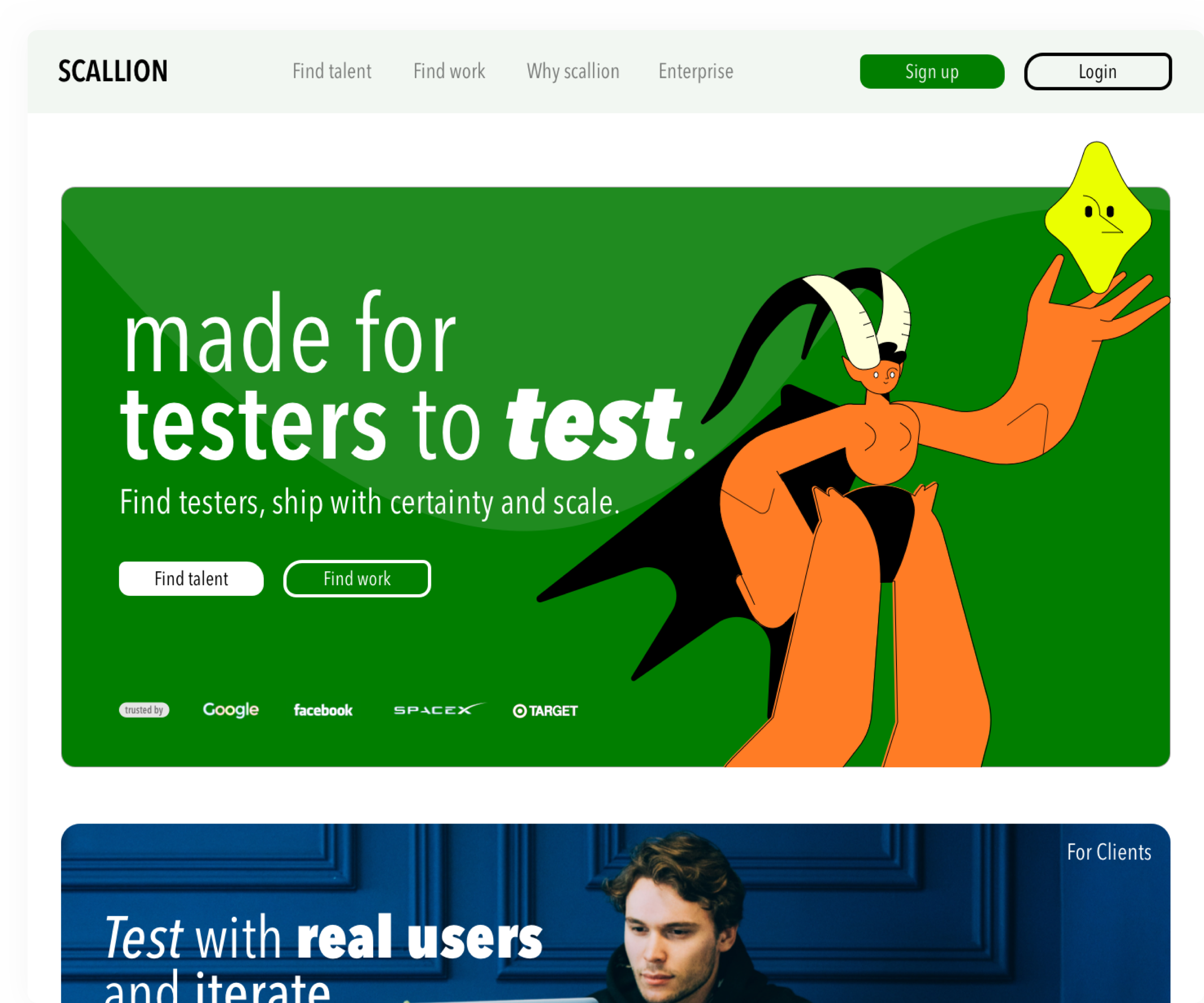 A preview image of the Grumble app